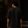 cinematic street style portrait back
