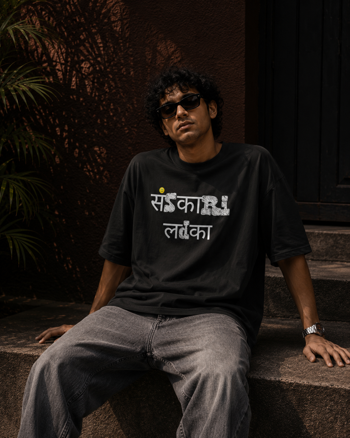 cinematic street style portrait front