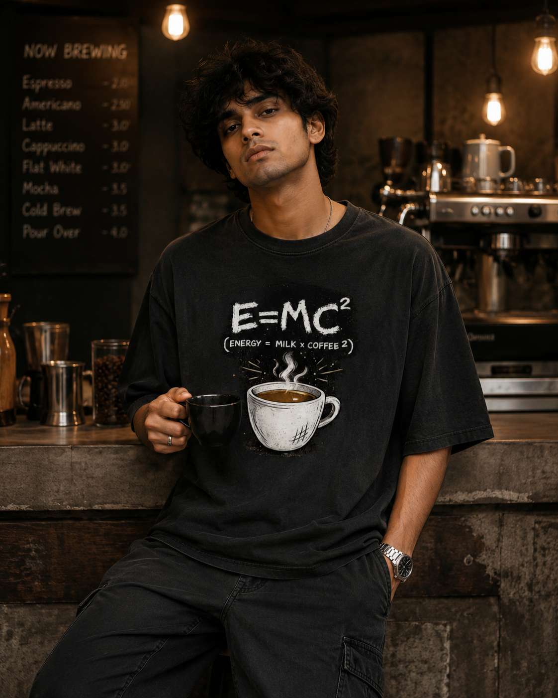 cozy cafe vibes with coffee art front