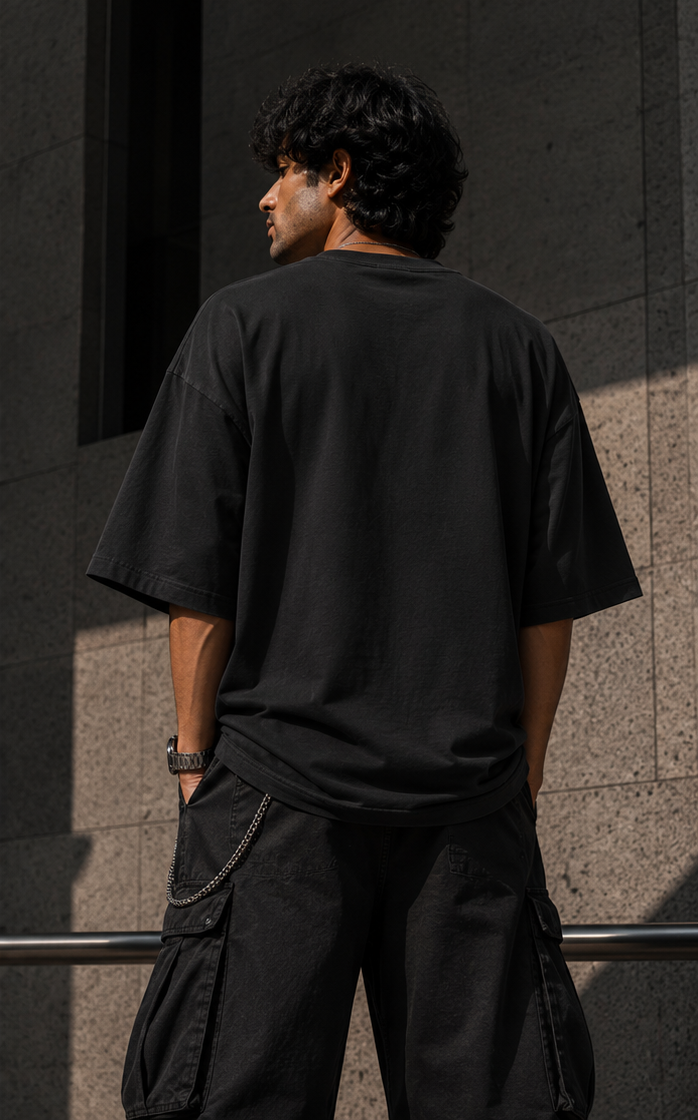 urban streetwear in moody light back